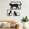 3lu Kedi Temali Ahsap Duvar Dekorasyonu 5