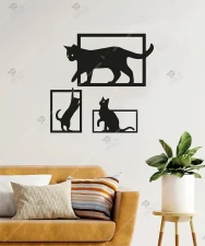 3lu Kedi Temali Ahsap Duvar Dekorasyonu 5 3lu Kedi Temali Ahsap Duvar Dekorasyonu 5