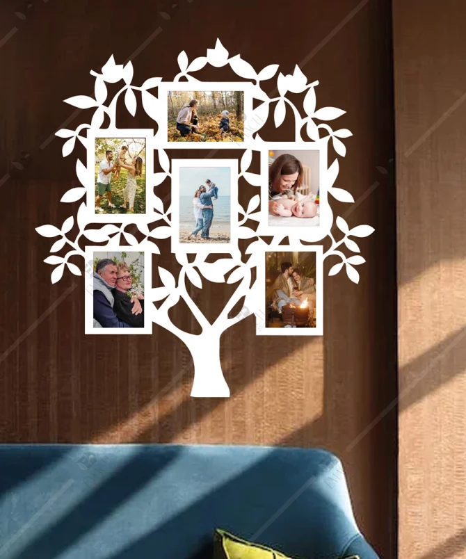 Ahsap Aile Agaci Duvar Panosu – 6 Fotografli 3