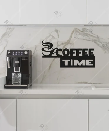 Coffee Time Kahve Zamani Figurlu Ahsap Duvar Dekorasyonu Tablosu 3