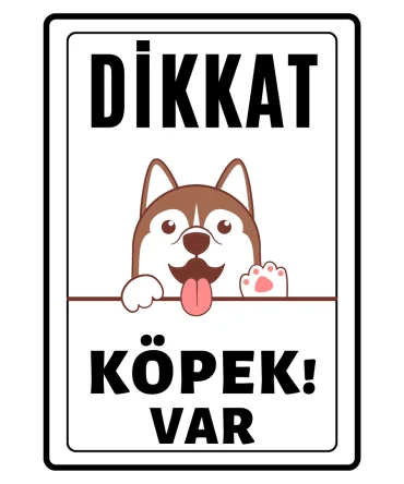 Dikkat Kopek Var Uyari Ikaz Levhasi Pvc Kaplama A4 Kurt