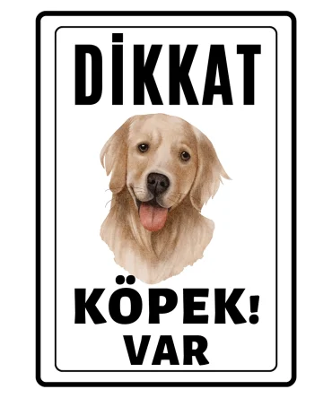 Dikkat Kopek Var Uyari Ikaz Levhasi Pvc Kaplama A4 Sari