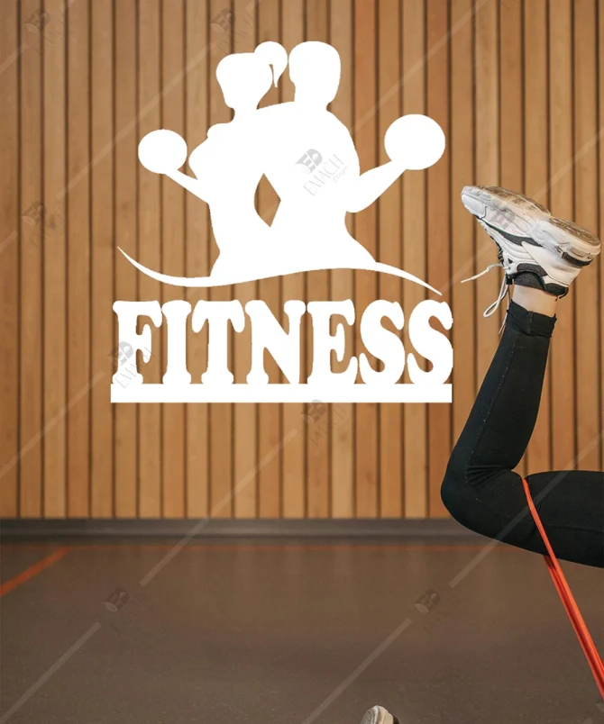 Fitness Motivasyon Saglayan Ahsap Duvar Dekorasyonu 2