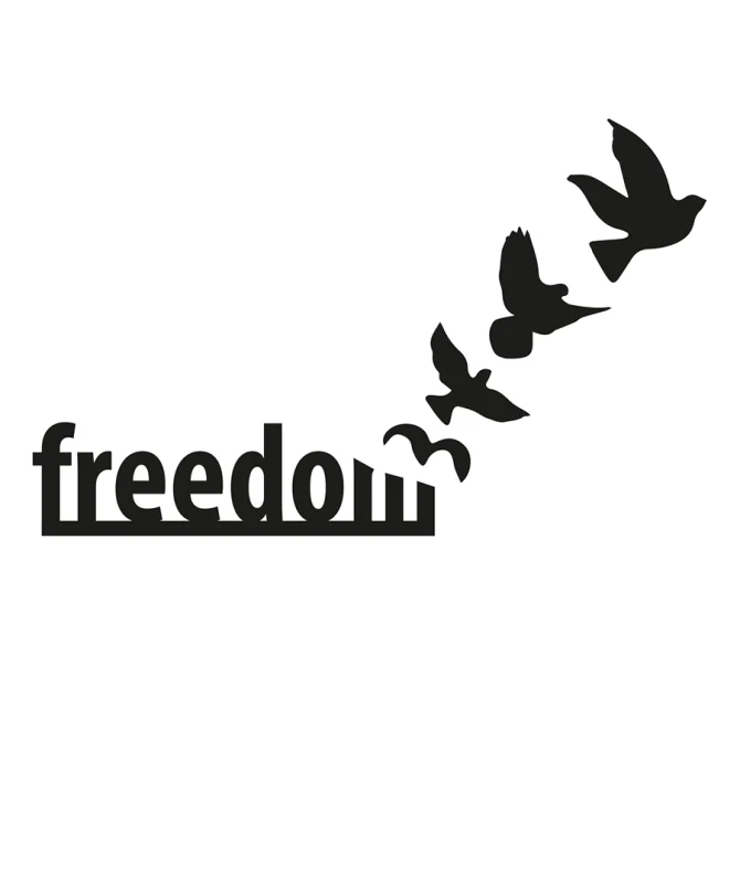 Freedom Duvar Yazisi Ahsap Dekor 2