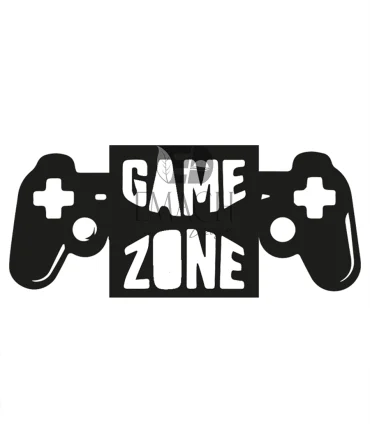 Game Zone Ahsap Duvar Dekorasyon 35X15 3