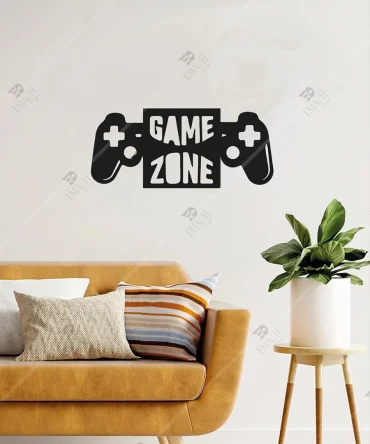 Game Zone Ahsap Duvar Dekorasyon 35X15 4