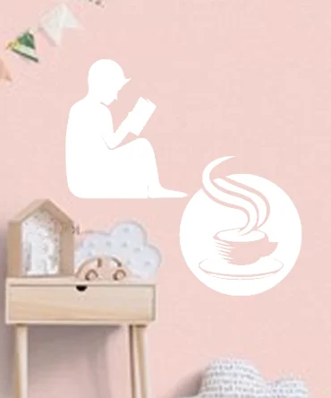 Kitap Kahve Duvar Susu Ahsap Dekor