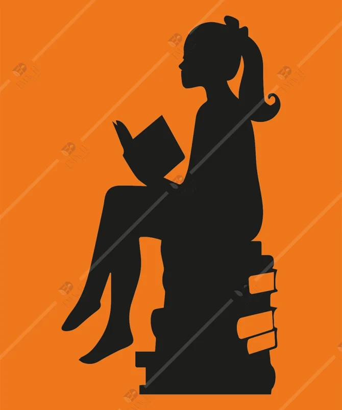 Kitap Okuyan Kiz Temali Ahsap Duvar Dekoru 3