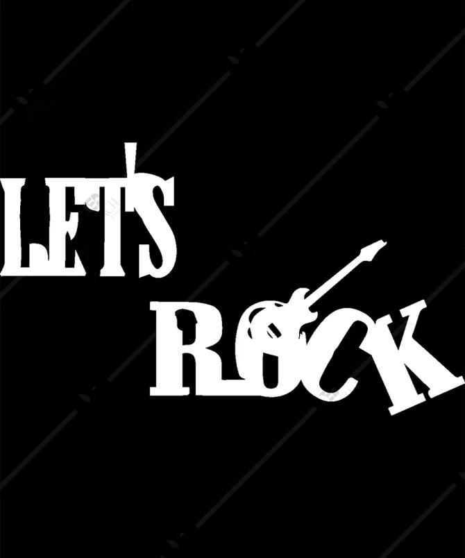 Lets Rock Ahsap Duvar Dekorasyon Urunu