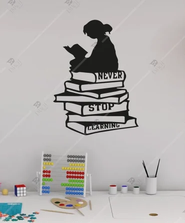 Never Stop Learning Duvar Dekoru 2