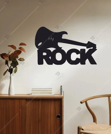 Rock Temali Ahsap Duvar Dekorasyonu Tablosu 4