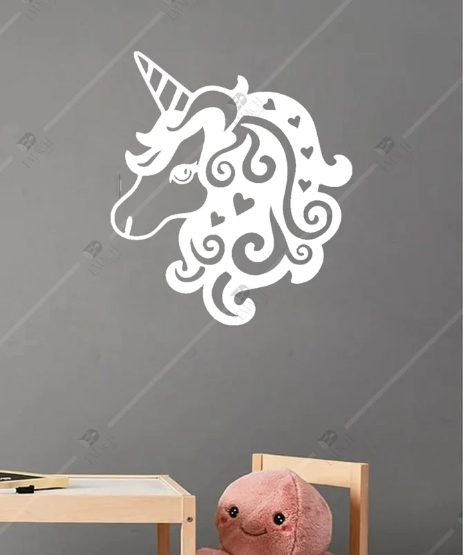 Unicorn Cocuk Odasi Ahsap Duvar Dekor Tablosu 3