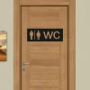 Wc Yonlendirme Yazisi Ahsap Kapi Susu Dekoratif 1