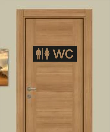 Wc Yonlendirme Yazisi Ahsap Kapi Susu Dekoratif 1
