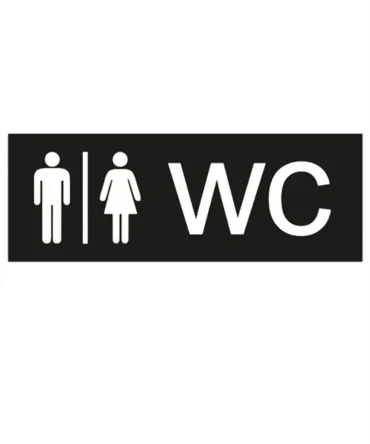 Wc Yonlendirme Yazisi Ahsap Kapi Susu Dekoratif
