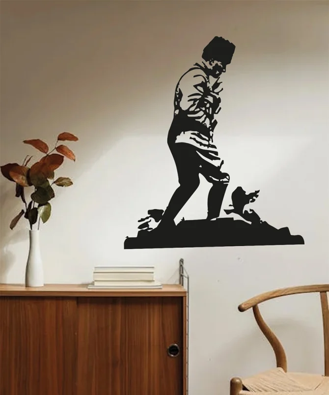 Ataturk Boy Resmi Ahsap Duvar Dekoru