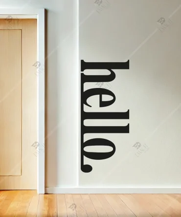 Hello Ahsap Duvar Yazisi