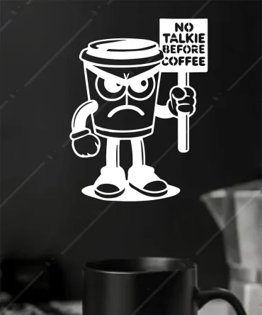 Komik Cafe Yazilari Ahsap No Talkie Before Coffee