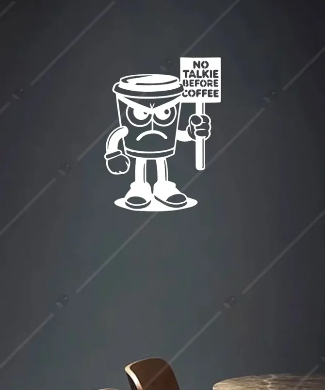 Komik Cafe Yazilari Ahsap No Talkie Before Coffee 4