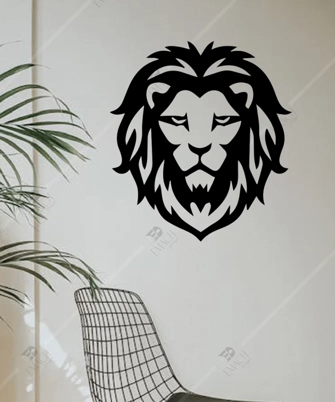 Aslan Portresi Ahsap Duvar Dekoru Aslan Tablosu