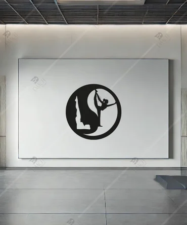 Yin Yang Pilates Ahsap Duvar Dekoru 1