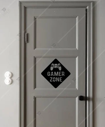 Gamer Zone Ahsap Kapi Susu Oyuncu Kapi Susu