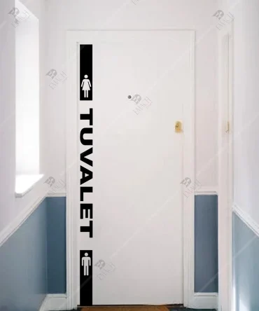 Tuvalet Kapi Susleri Serit Wc Yazisi Modern Ahsap 1