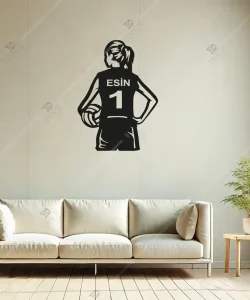Voleybolcular için el yapımı ahşap forma tablo, voleybolcuya doğum günü hediyesi - emachdizayn.com