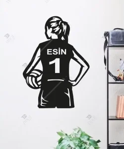 Kişiye özel ahşap voleybol forması duvar dekoru, en iyi voleybolcu hediyesi - Emach Dizayn CNC tasarımı