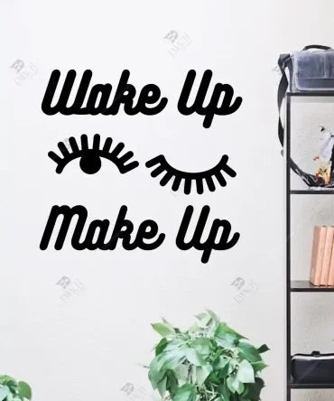 Goz Makyaj Göz Makyajı Wake Up Make Up Ahşap Duvar Dekoru 5