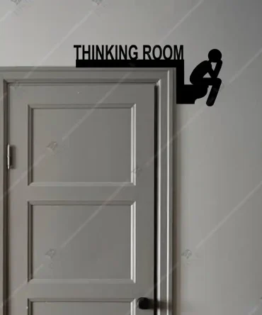 Kapı Köşe Süsü Thinking Room Wc Kapı Süsü Dekor Kapı Dekoru 7