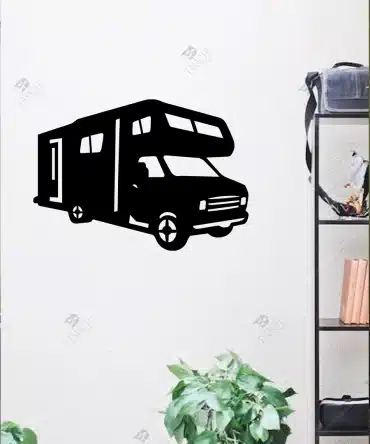 Karavan Resimleri Karavan Kampi Severler icin Ahsap Duvar Dekoru 1