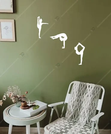 Ritmik Jimlastik Artistik Jimlastik 3 lü Ahşap Duvar Dekoru