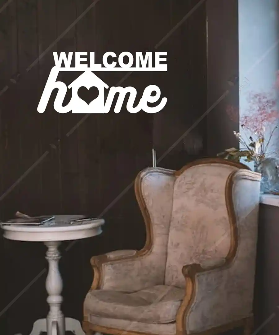 Welcome Home Yazısı Mutfak Duvar Dekoru 2 Welcome Home Yazısı Mutfak Duvar Dekoru