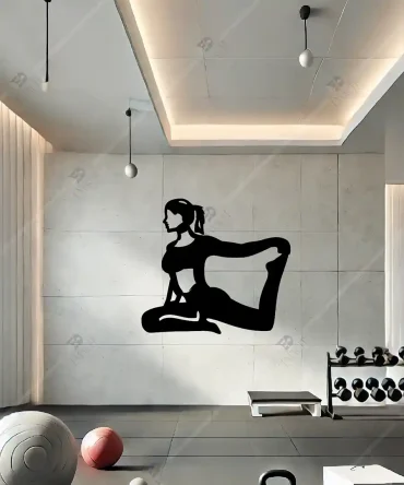 Yoga Hareketleri Pilates Stüdyosu Dekorasyonu Ahşap