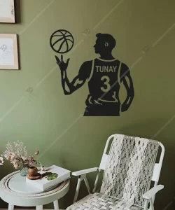 Basket Topu Basketbol Canlı Figürlü Kişiye Özel Duvar Dekoru Ahşap 2 Basket Topu Basketbol Canlı Figürlü Kişiye Özel Duvar Dekoru Ahşap 2