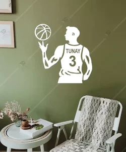Basket Topu Basketbol Canlı Figürlü Kişiye Özel Duvar Dekoru Ahşap 3 Basket Topu Basketbol Canlı Figürlü Kişiye Özel Duvar Dekoru Ahşap 3