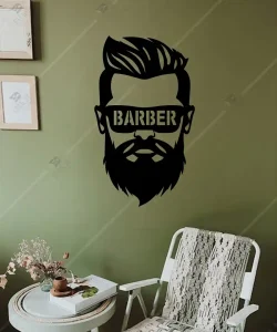 Erkek Berber Salon Berberim Ahşap Duvar Dekoru 2 Erkek Berber Salon Berberim Ahşap Duvar Dekoru 2