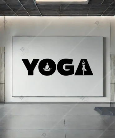 Yoga Dekor Yoga Süslü Yazı Ahşap Duvar Dekoru 1
