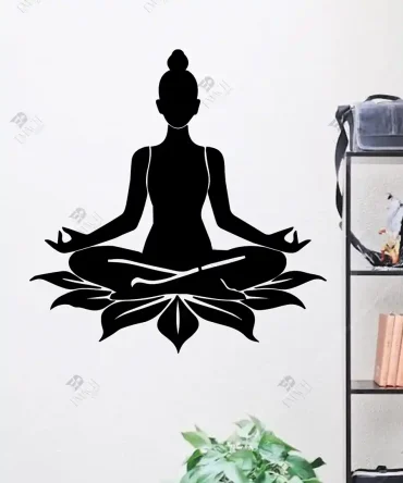 Yoga Hatha Yoga Bloğu Ahşap Duvar Dekoru