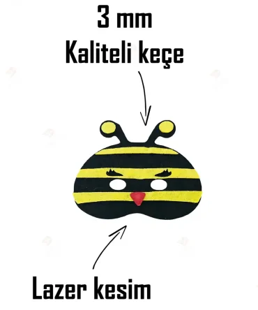 Arı Maskesi Çocuk Arıcı Keçe 2
