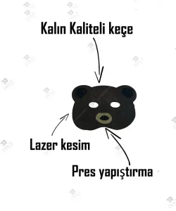 Ayı Maskesi Okul Öncesi Ayı Maske Keçe 1