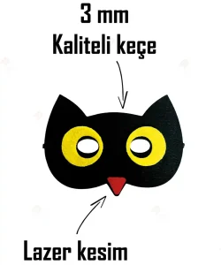 Baykuş Maskesi Okul Öncesi Baykuş Keçe Maske