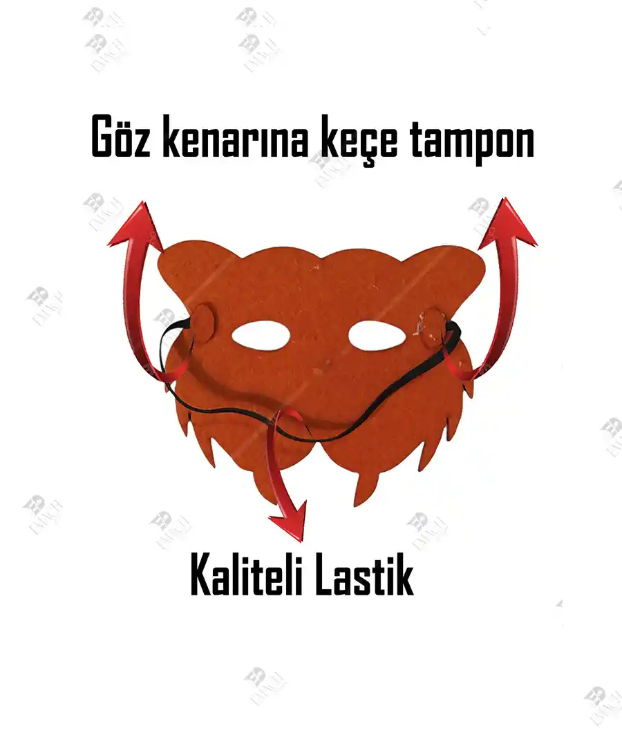 Kaplan Yüz Maskesi Kaplanlı Maske Keçe 3 Kaplan Yüz Maskesi Kaplanlı Maske Keçe 1
