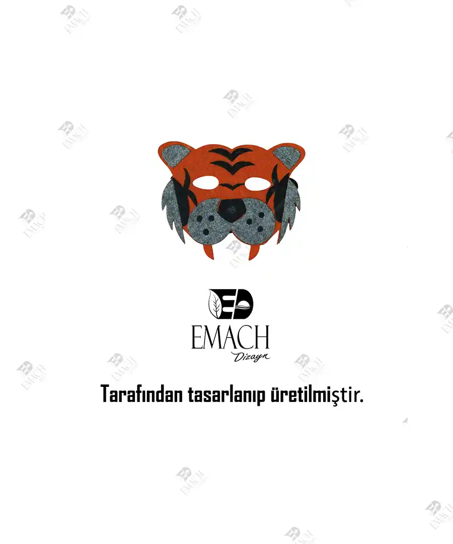 Kaplan Yüz Maskesi Kaplanlı Maske Keçe 5 Kaplan Yüz Maskesi Kaplanlı Maske Keçe4