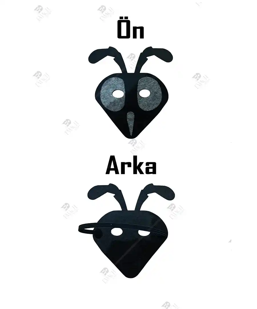 Karınca Maskesi Keçe Karınca Maske 4 Karınca Maskesi Keçe Karınca Maske 3