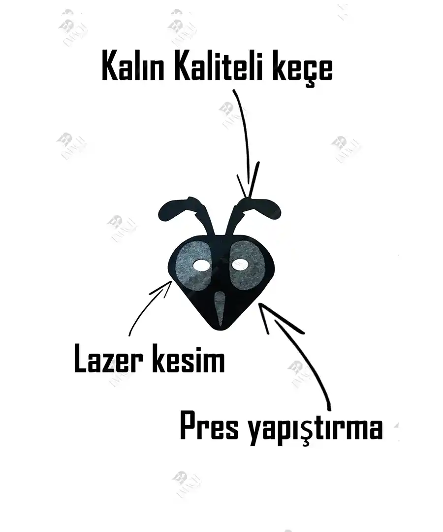 Karınca Maskesi Keçe Karınca Maske 3 Karınca Maskesi Keçe Karınca Maske 4