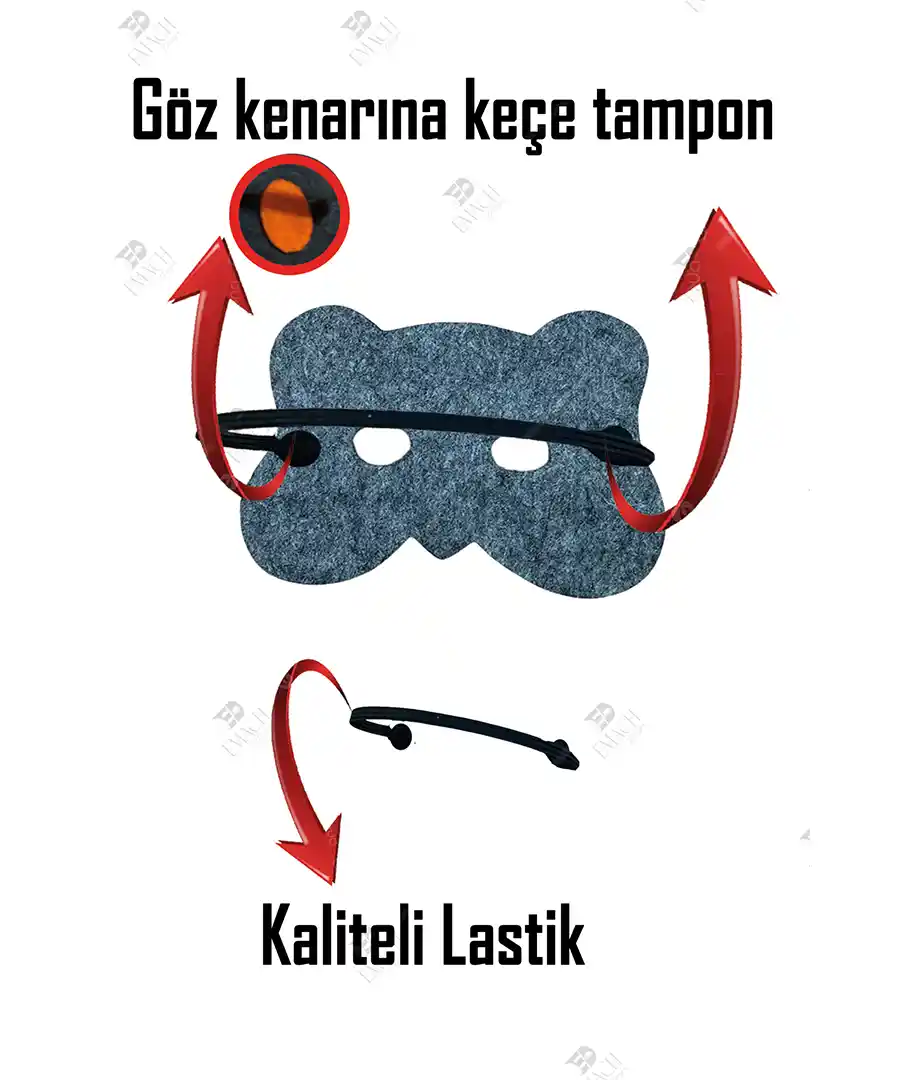 Keçe Panda Maske Keçeden Panda Maskesi 4 Keçe Panda Maske Keçeden Panda Maskesi 3