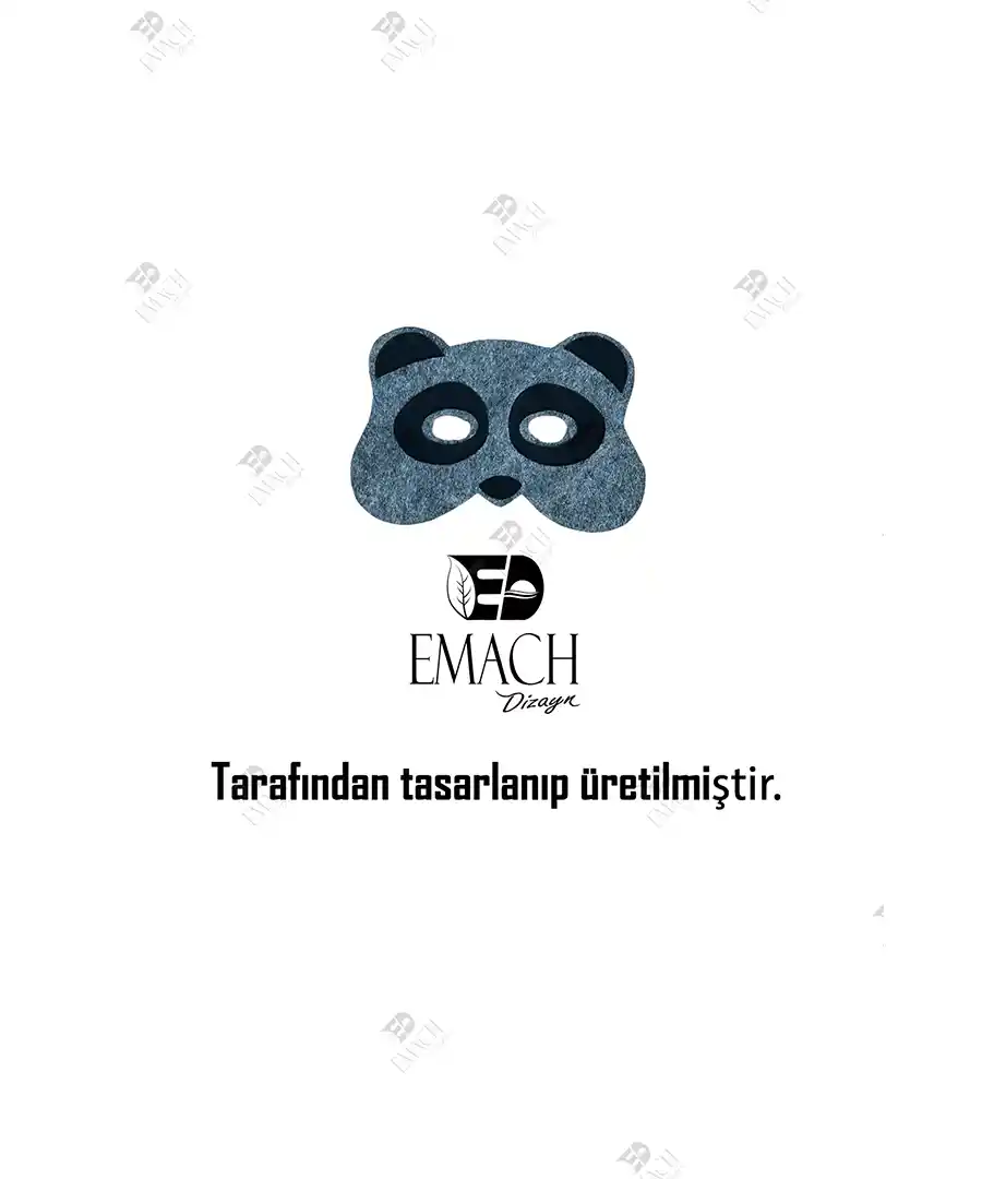 Keçe Panda Maske Keçeden Panda Maskesi 5 Keçe Panda Maske Keçeden Panda Maskesi 4