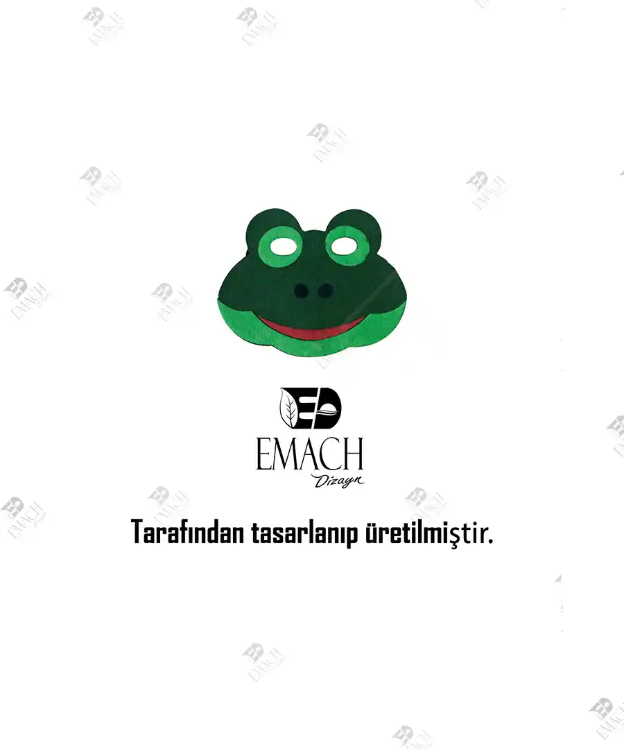 Keçeden Kurbağa Maske Kurbağa Yüz Maskesi 4 Keçeden Kurbağa Maske Kurbağa Yüz Maskesi